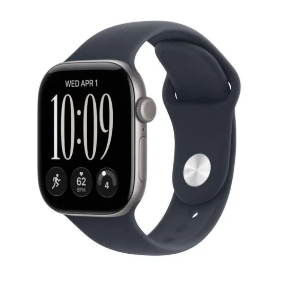 Apple Watch Series 12 GPS + Cellular 46mm Space Grey Aluminium Case with Navy Blue Sport Band - M/L